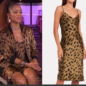 L’AGENCE JODIE SILK SLIP DRESS IN LEOPARD PRINT 8